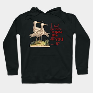 Birds Illustration with Friendship Text Hoodie